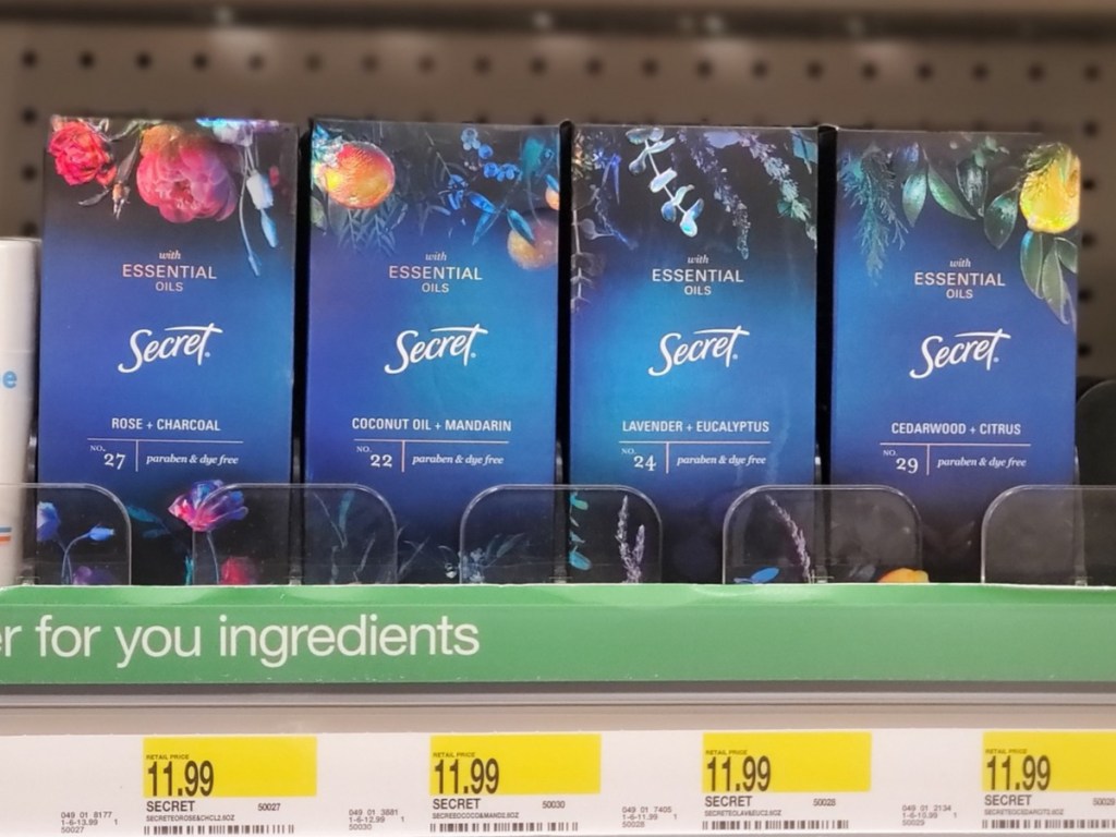 Secret Essentials Oils antiperspirant at Target 