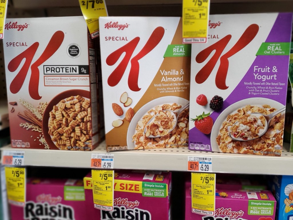 Special K Cereal on shelf at CVS