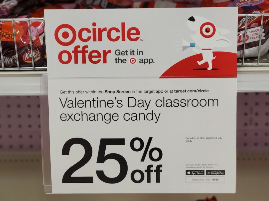 Target Valentine Candy Sale Sign at Target 