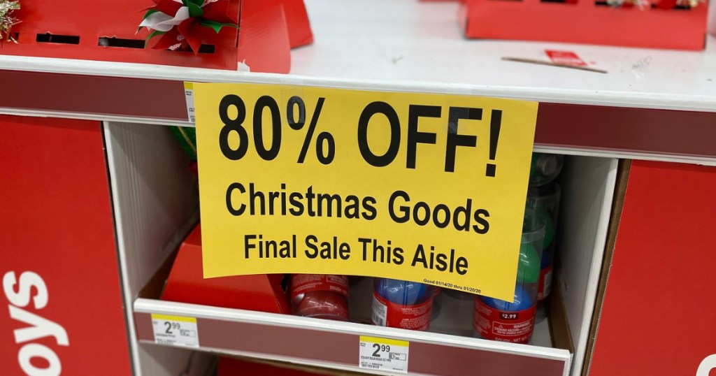 Walgreens Christmas Clearance Sign