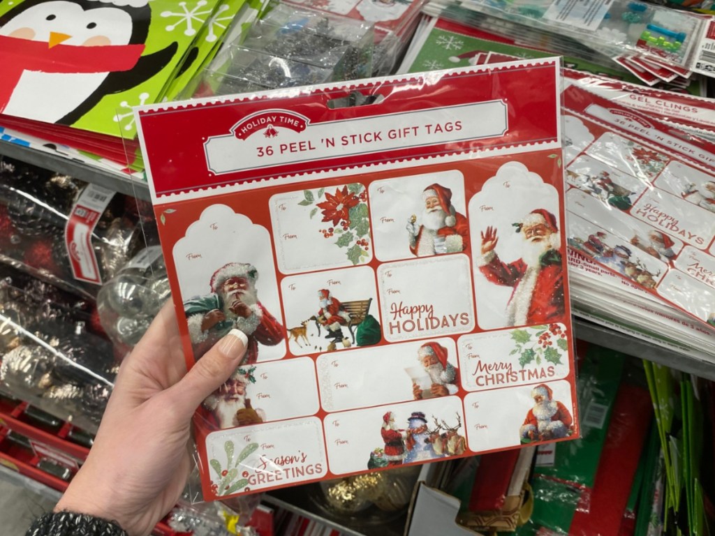 Holiday Time Peel and Stick Gift Tags Walmart 