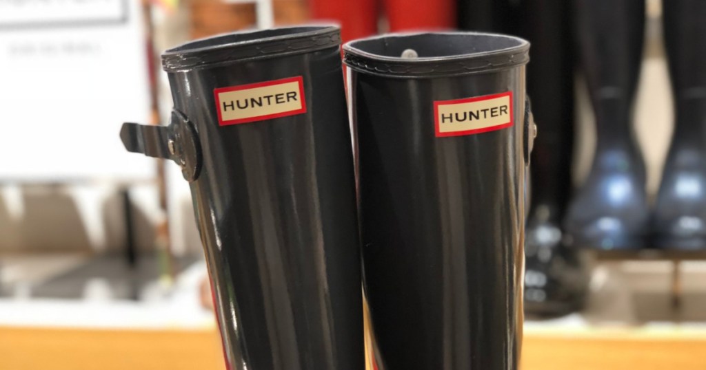 slate grey tall womens hunter rain boots in store