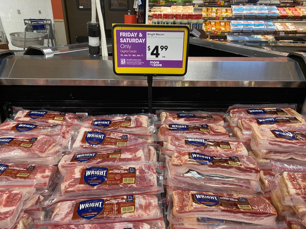 Wright Bacon in Kroger cooler case