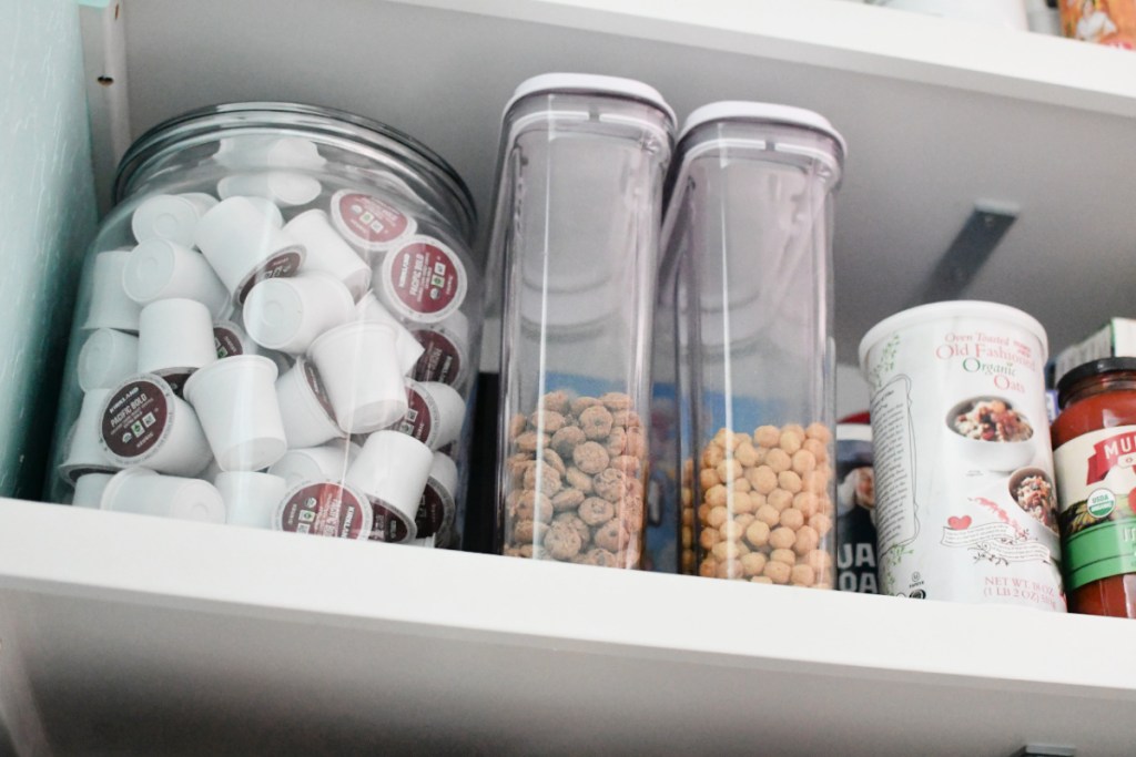 anchor hocking glass jars, some of our favorite pantry organizers