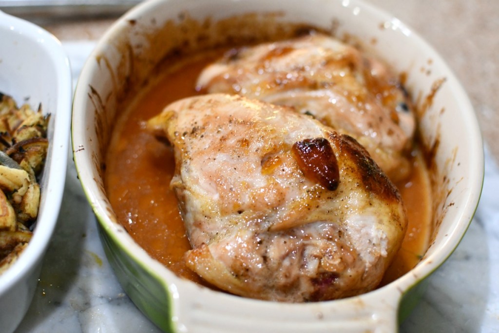 baked chicken and stuffing from oprah