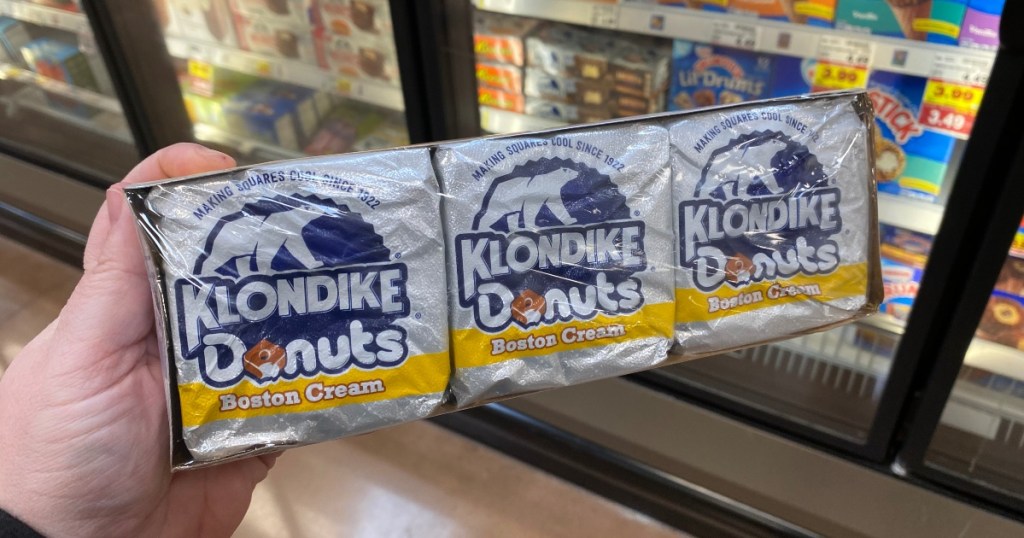 Klondike Donut bars in Boston Creme flavor