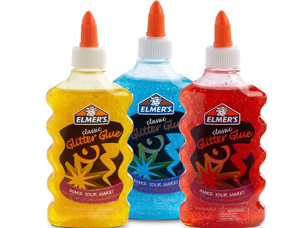 elmers glitter glue 3-pack stock image