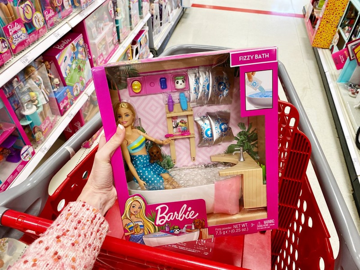 Fizzy bath Barbie doll at Target