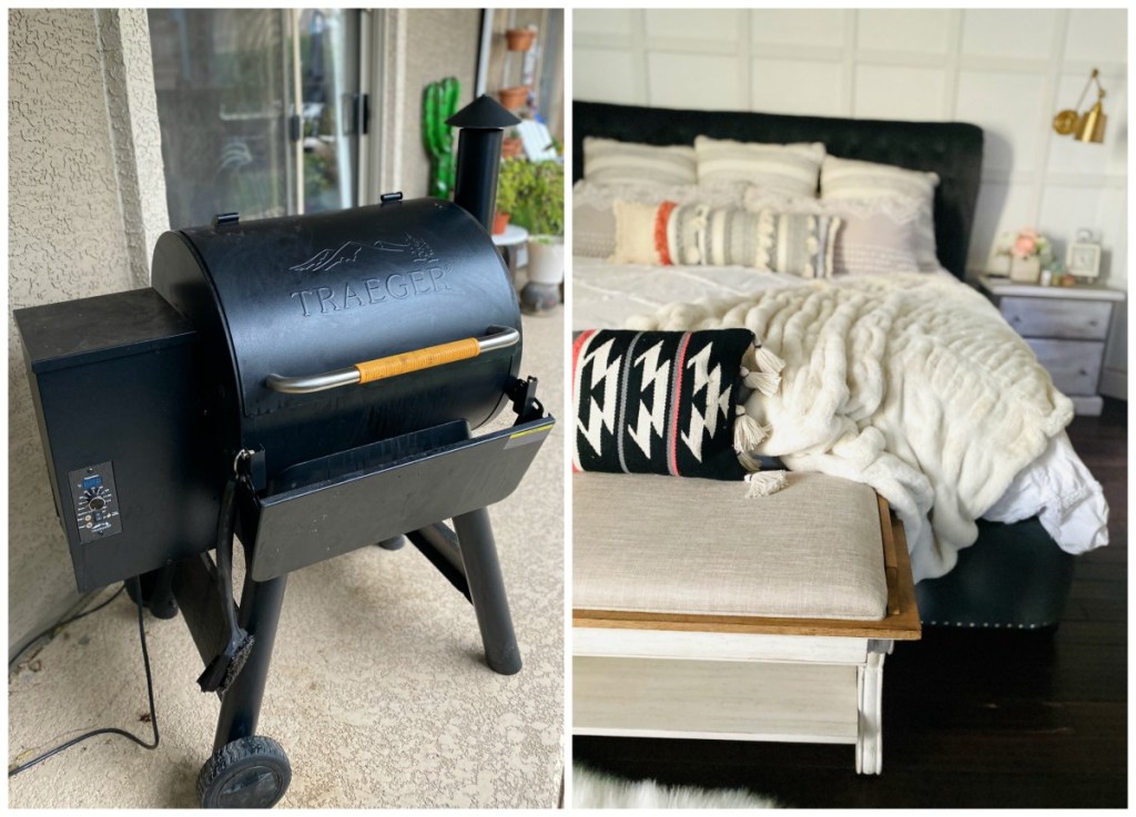 internet auction finds - Traeger and bedframe 