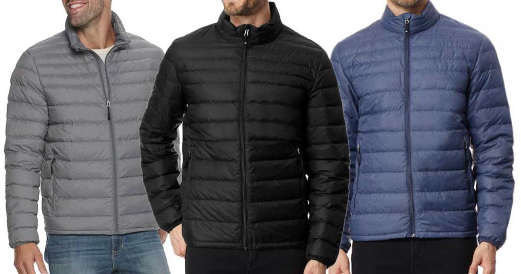 men's nano puffer jackets worn my male models