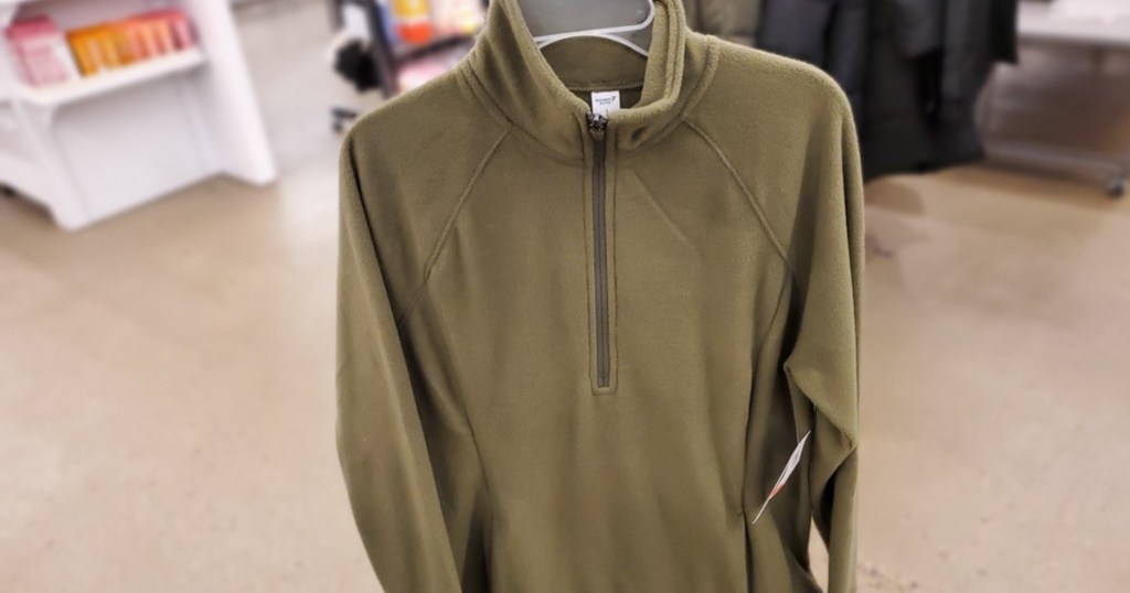 green old navy performance fleece in store