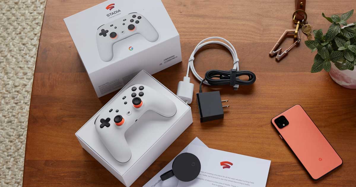 Google stadia premier edition controller and game