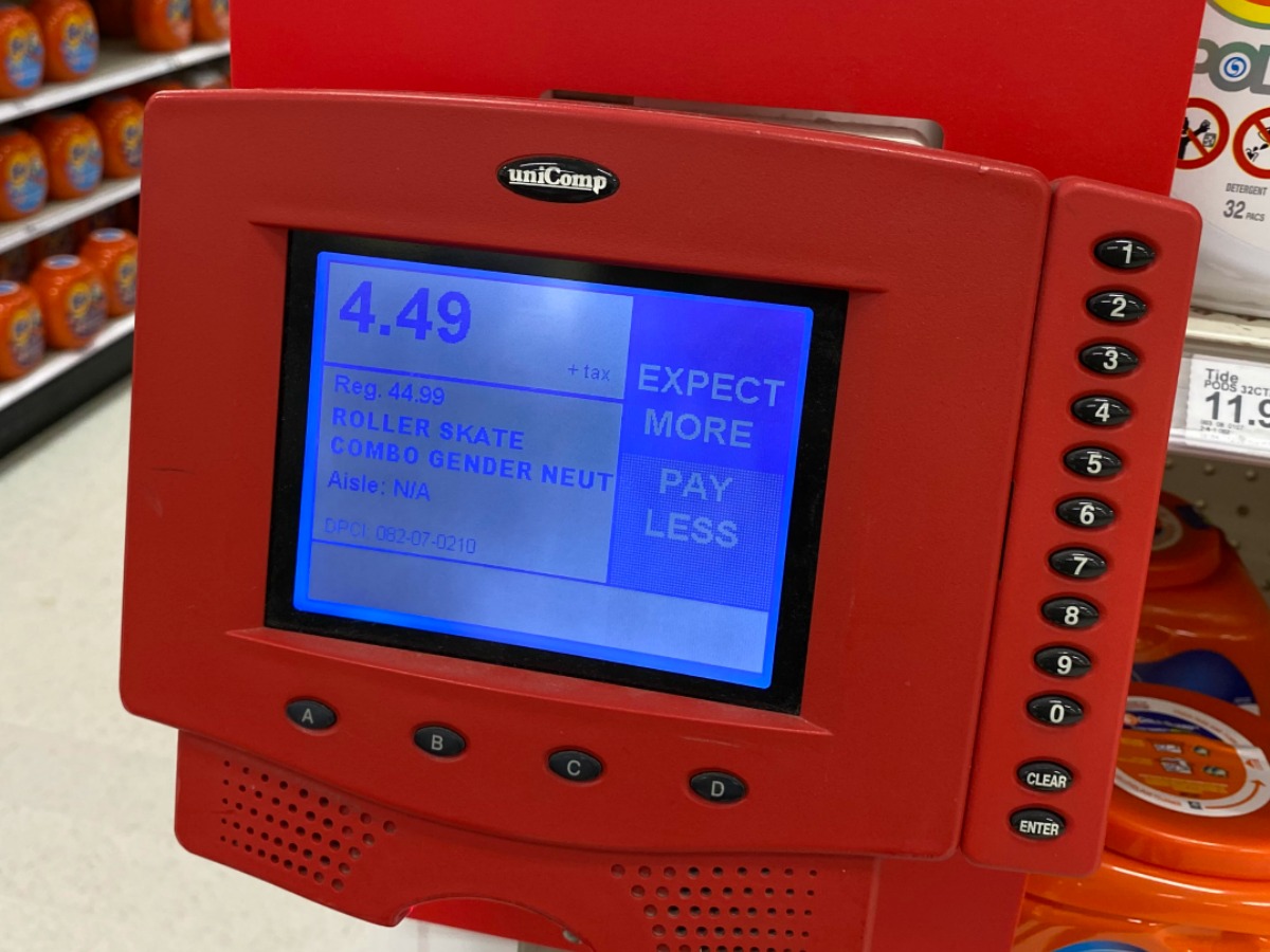red price scanner in store