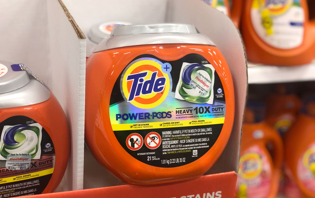 Tide Power Pods on display at Kroger