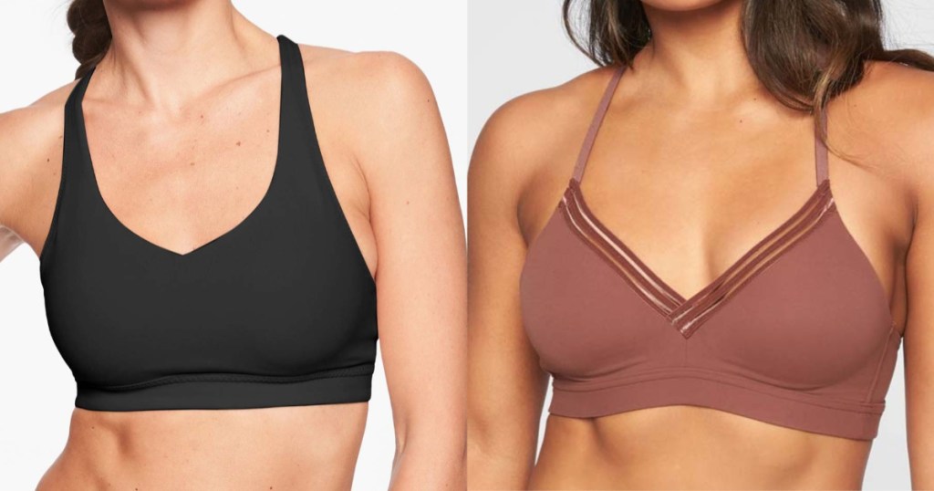 Women wearing Athleta sports bras