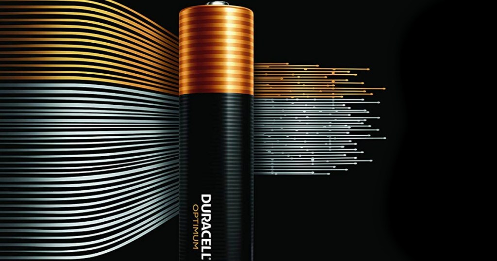 Duracell Battery with lines behind it
