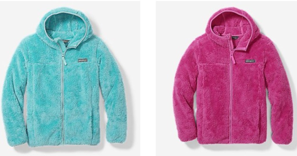 blue and pink Eddie Bauer Kids Jacket