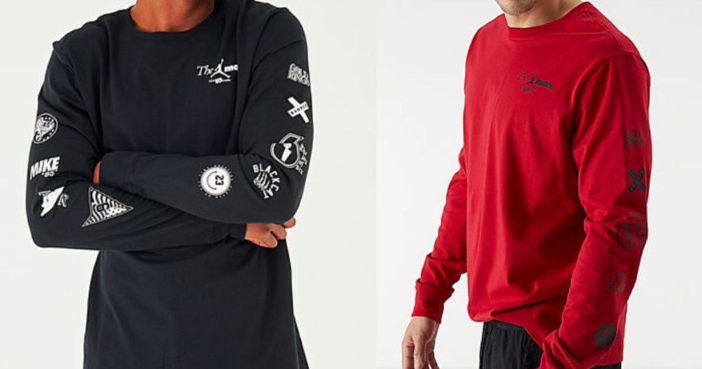 Men wearing Jordan Long sleeve top 