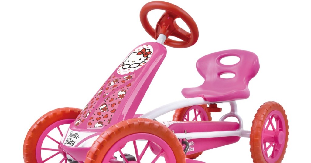 pink and red Hello Kitty pedal go kart