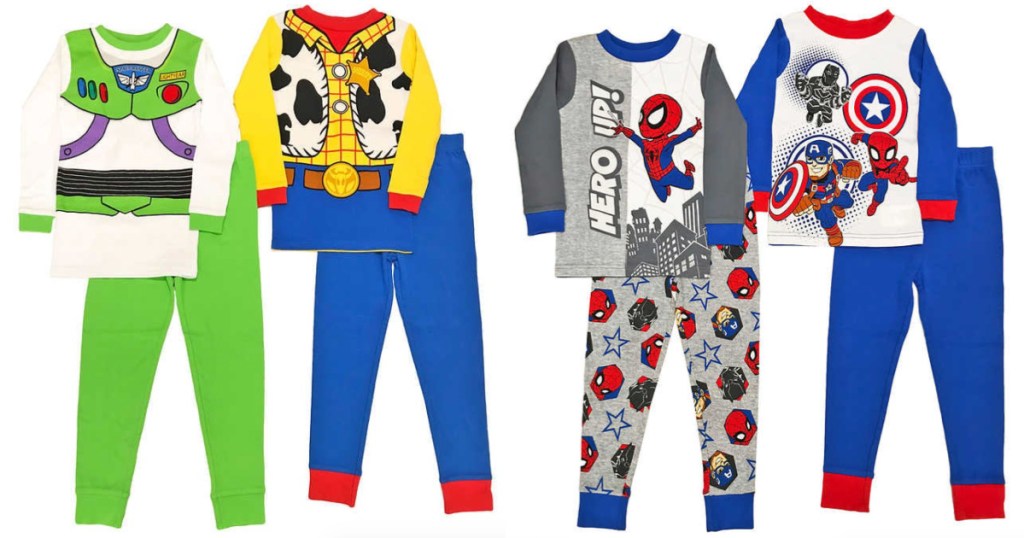 Toy Story and Spiderman 4-Piece Pajama Set