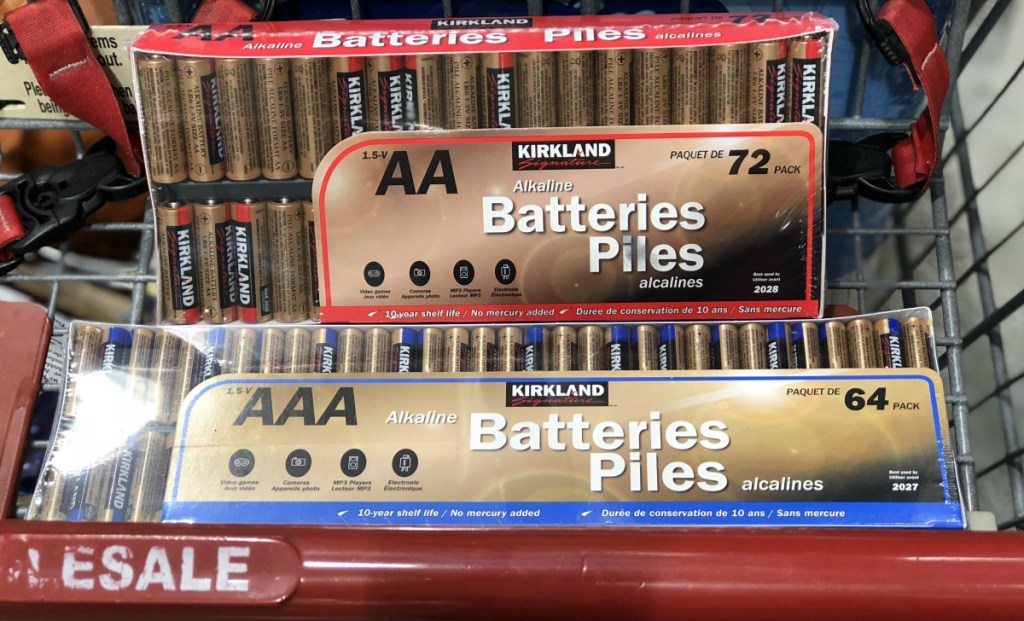 store brand Kirkland Signature batteries