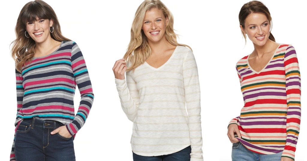 Kohl's women's crewneck tees