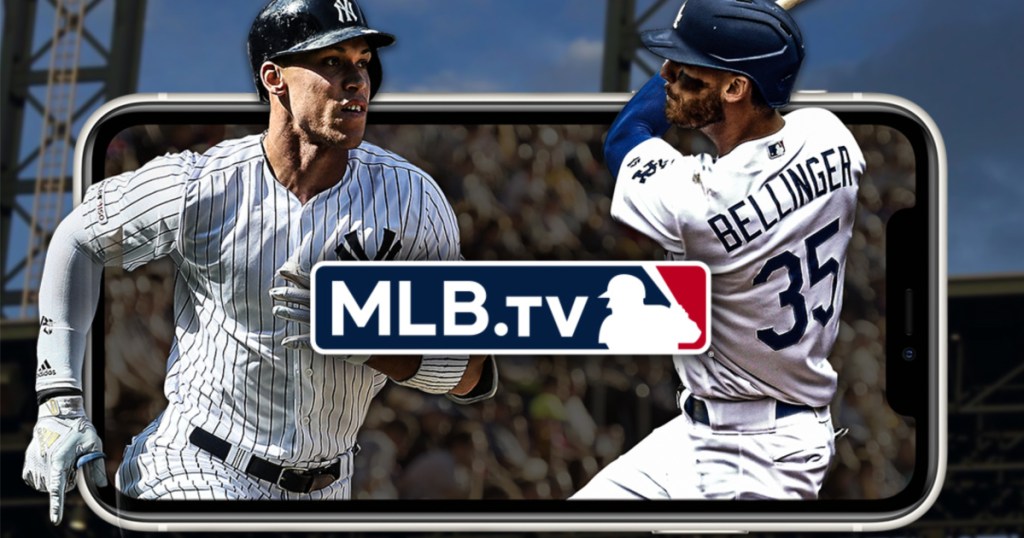 baseball players with mlb tv logo