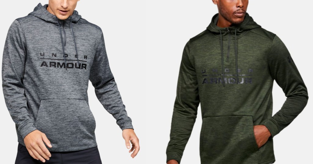 grey and green Men's Under Armour Fleece zip up