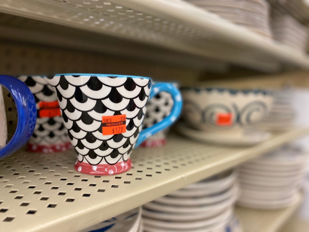 fun mugs on hobby lobby shelf