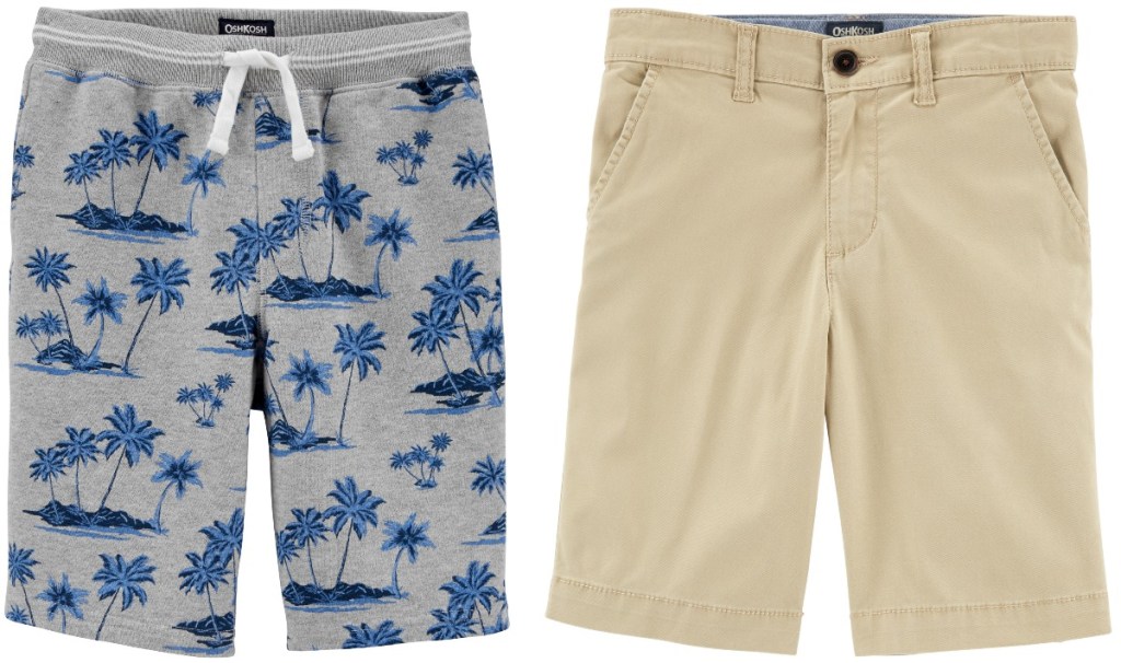 Two styles of boys shorts