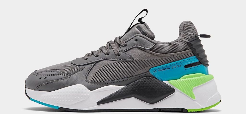 black, green and white PUMA Mens Running Shoes