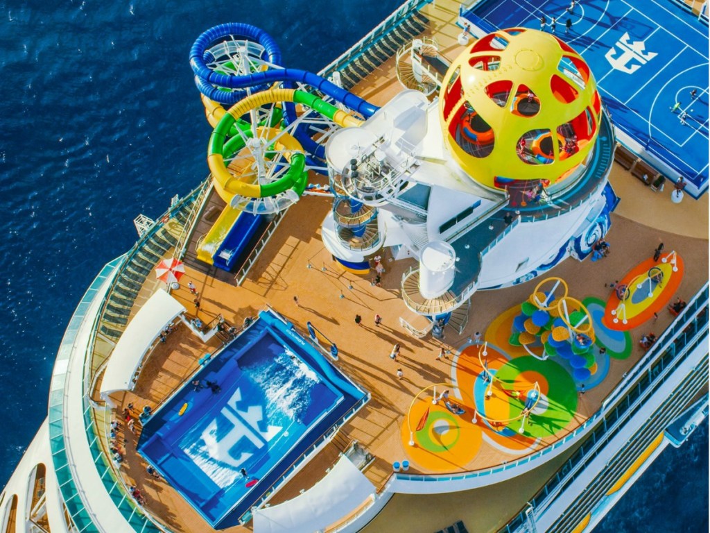 Royal Caribbean Cruise Boat with water slides