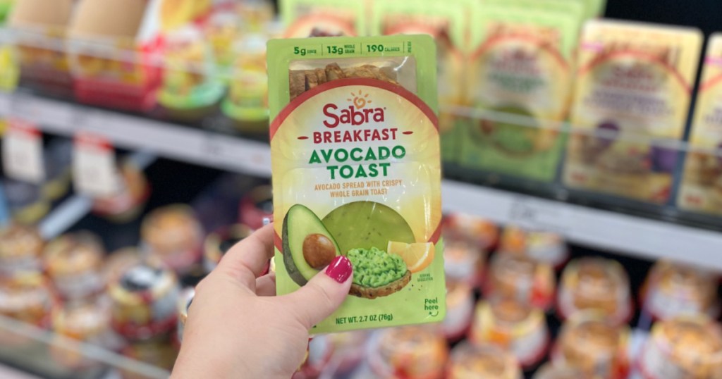 Hand holding Sabra Avocado Toast