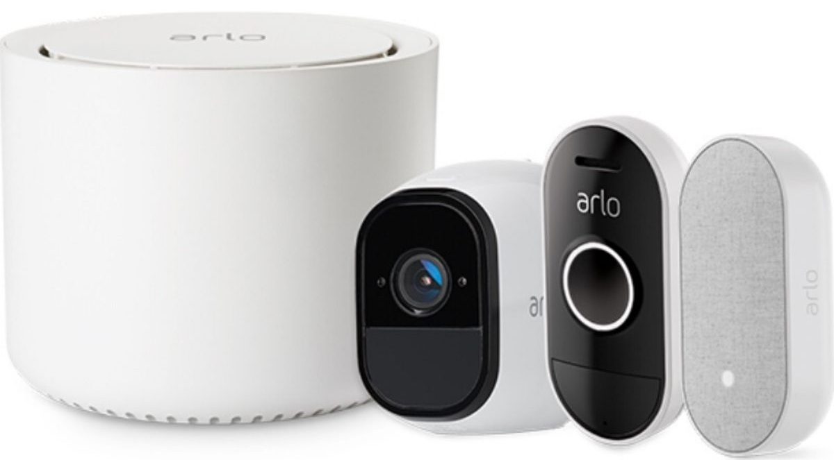 home security system with home base, camera, doorbell and chime 