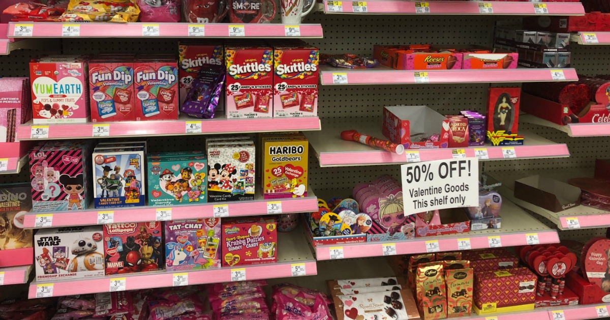 Valentine's candy on clearance at Walgreens