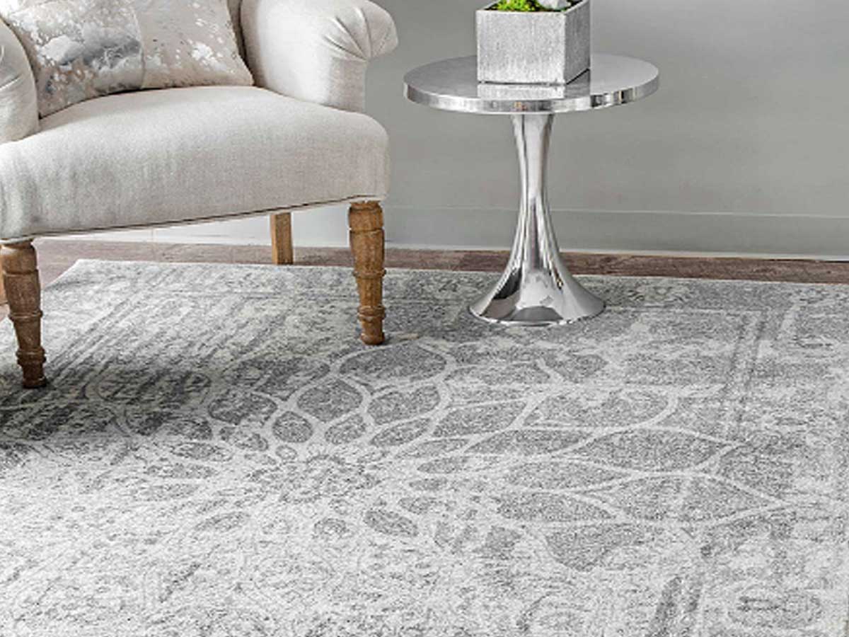 nuLOOM Gray Distressed 5'x7'5" Mandala Rug