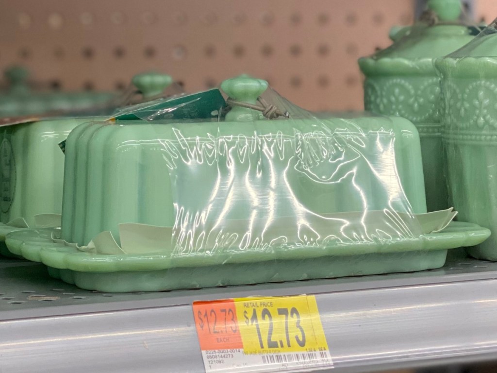 Jade butter dish at Walmart