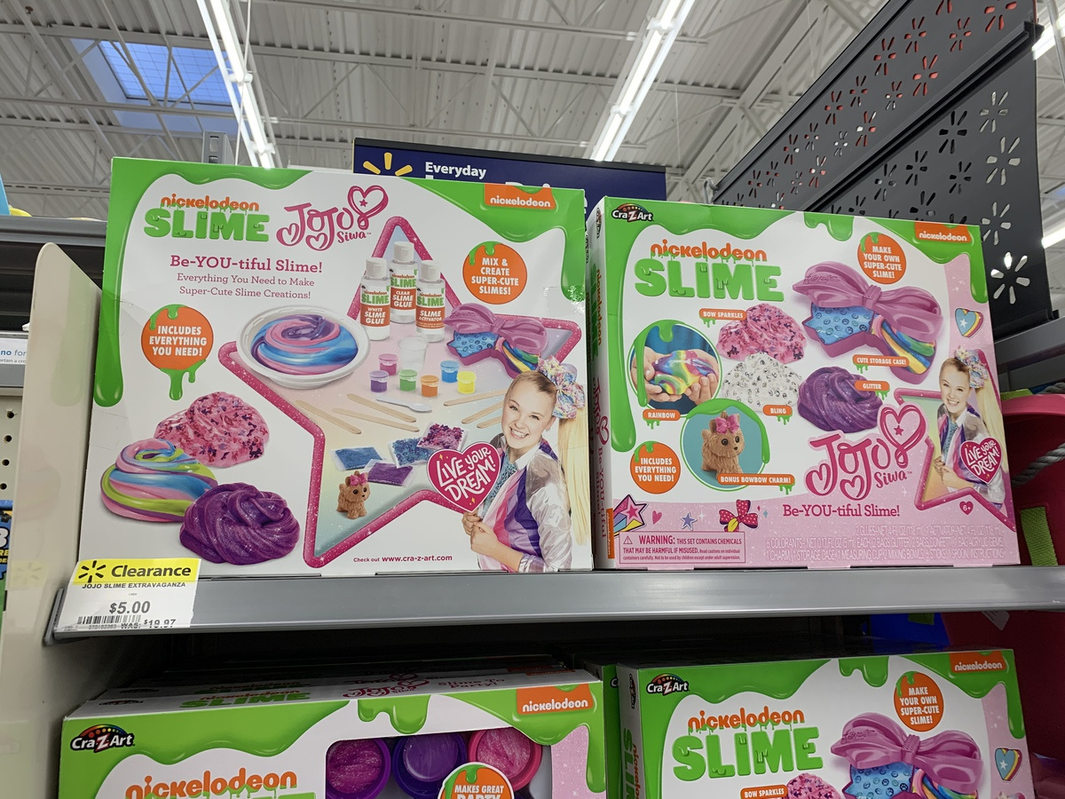 jojo siwa slime kits on store shelf