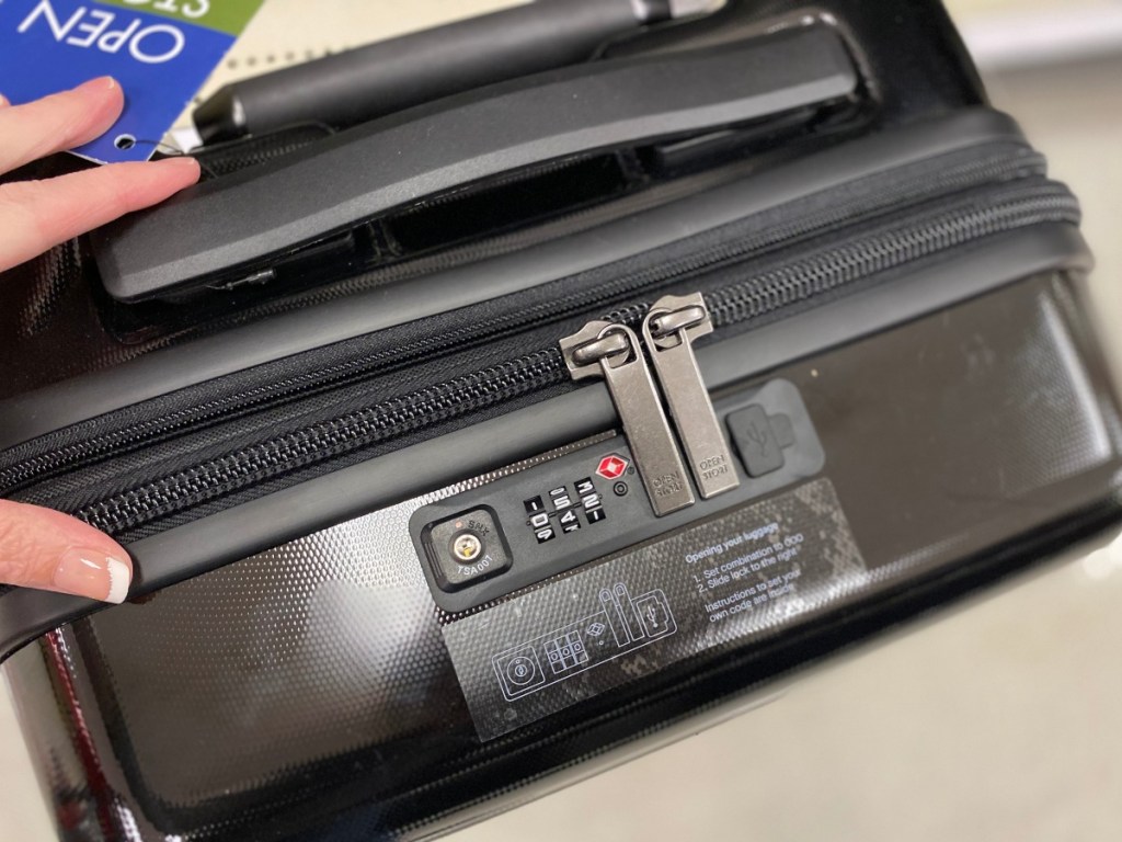 luggage lock on hard-shell luggage