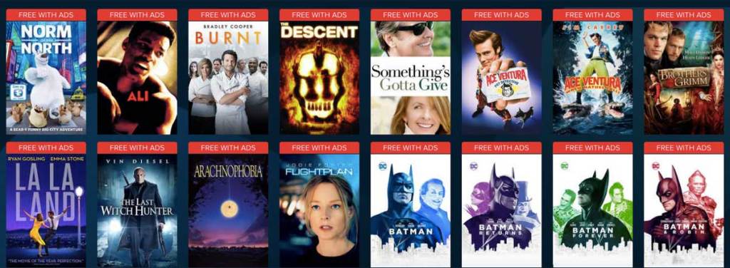 free with ads movies from vudu