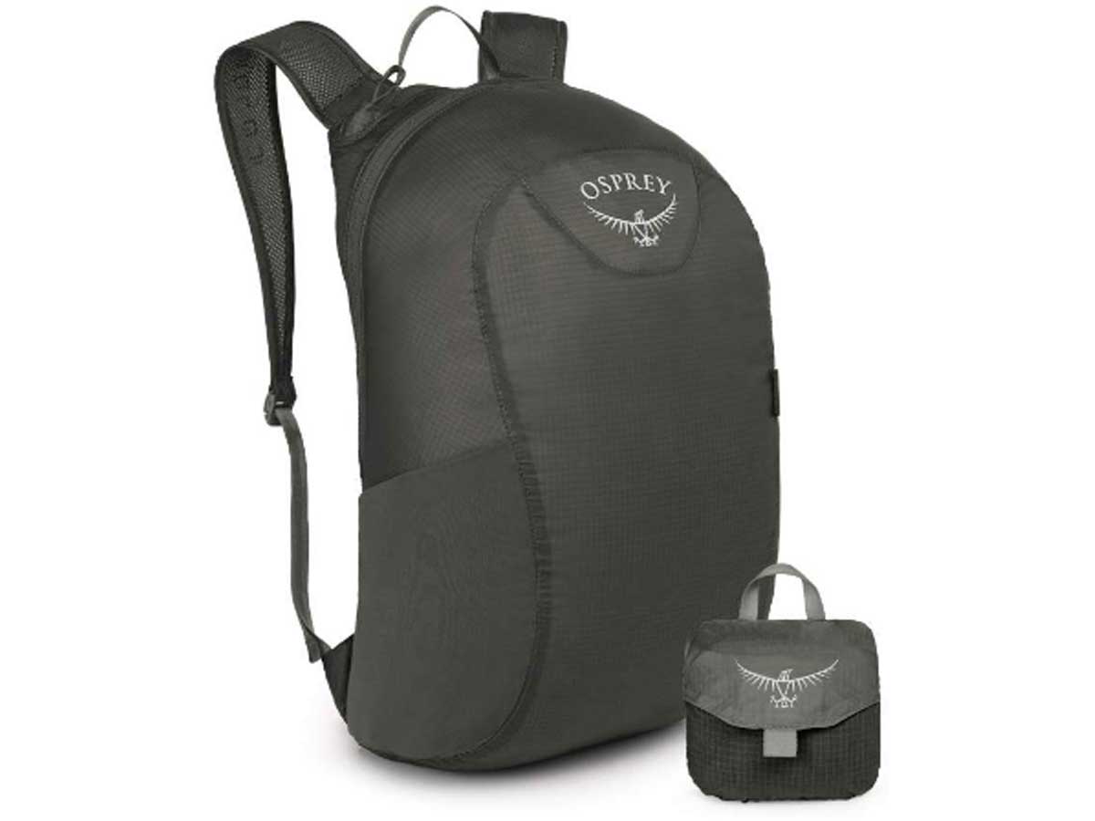 stock image of a black backpack