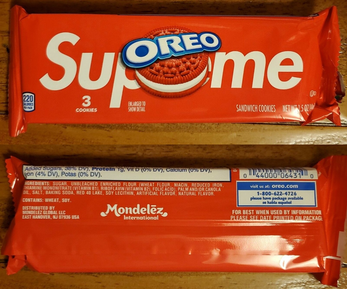 Supreme OREOs in packaging