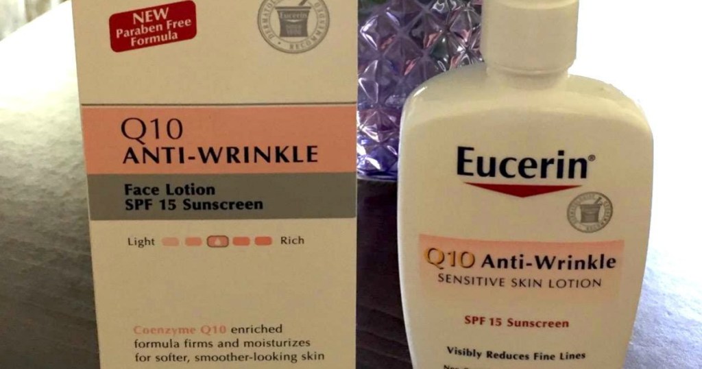 Eucerin Anti-Wrinkle bottle next to box