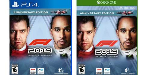 F1 2019 Anniversary Edition PS4 or Xbox One Game Just $19.99 (Value $45)