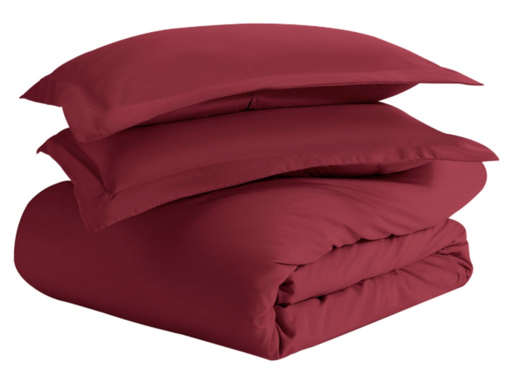 burgundy duvet cover set