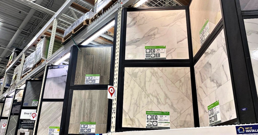 Lowes Tile on display in store