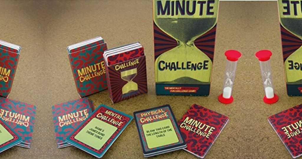 Minute challenge board game cards and timer