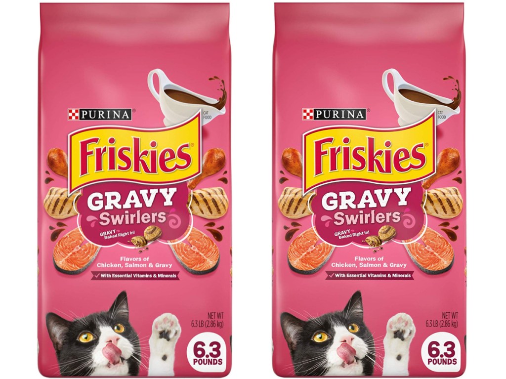 two bags of cat food