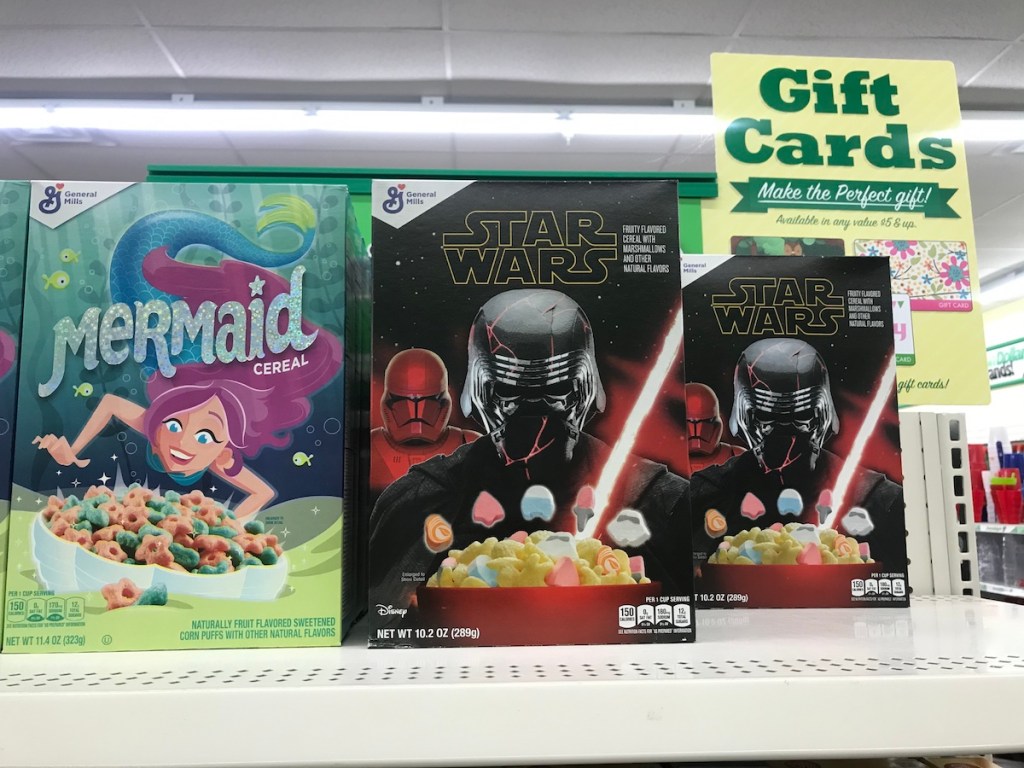 Star Wars Cereal on Dollar Tree Shelf