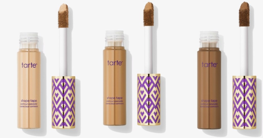 three Tarte Shape Tape concealer bottles